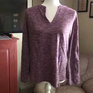 Loft purple and white top..Large
